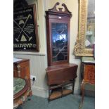 Mahogany Astral Glazed Corner Display Cabinet with Shelf Apron