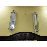 Pair of Contemporary Wall Sconces with Carved Foliate Decoration