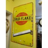 Antique Enamelled Gold Flake Advertising Sign 4ft x 3ft Approximately