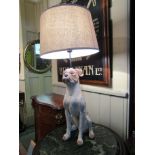 Canine Motif Table Lamp 24 Inches High Approximately