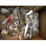 Various Assortment of Silver Plated Cutlery As Photographed