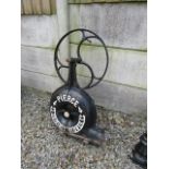 Antique Cast Iron Forge Bellows by Pierce of Wexford 32 Inches High