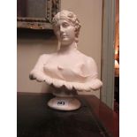 Classical Motif Bust of a Lady on Marble Base