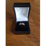Ladies 18Ct Gold Pave Set Sapphire and Diamond Ring