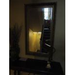 Antique Gilded Mirror of Good Size with Beaded Inset Decoration 28 Inches x 4ft High Approximately