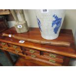 Antique Irish Yewood Carved Shellie Stick 25 Inches Long