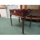 Victorian Mahogany Drinks Trolley with Carry Handles on Castors 23 Inches Wide x 25 Inches High