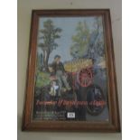 Antique Advertisement Framed 34 Inches High x 22 Inches Wide