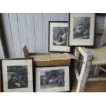 Collection of Twelve Edwardian Framed Engravings Each 12 Inches High x 9 Inches Wide
