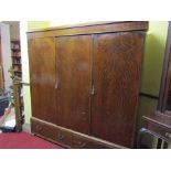 Art Deco Three Door Figured Walnut Wardrobe with Fitted Interior