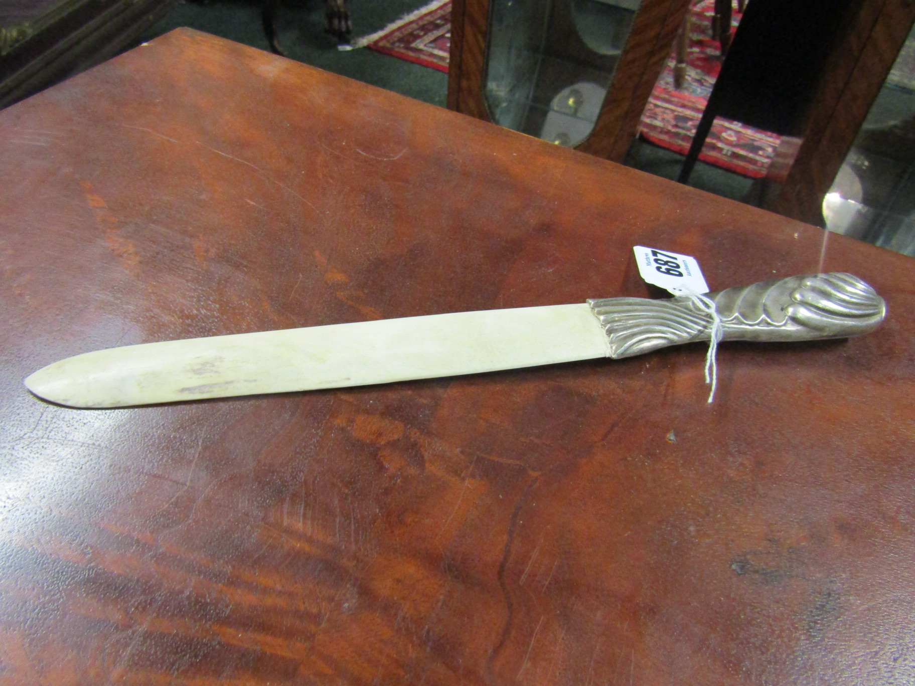 Ivory Letter Opener with Chased Handle