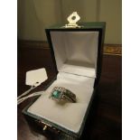 Two Emerald Gold Ladies Rings with one White Gold Example