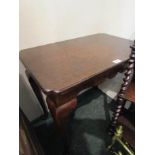 Antique Walnut Silver Table on Queen Anne Supports