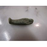 Ancient Egyptian Shabti Figure with Inscribed Hieroglyphics 3 Inches Long