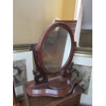 William IV Mahogany Framed Dressing Table Mirror 24 Inches High Approximately