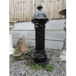 Antique Cast Iron Water Hydrant with Lion Mask Decoration