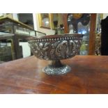 Solid Silver Oriental Bowl with Foliate Motif Decoration 5 Inches Wide