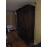 Antique Two Door Panelled Mahogany Wardrobe or Press 6ft 6 Inches High x 50 Inches Wide