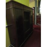 Victorian Mahogany Side Cabinet Large Size Brass Grill Center Door Turned Supports 7ft Wide x 5ft