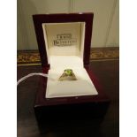 Ladies 9 Ct Gold Peridot Dress Ring