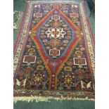 Persian Pure Wool Rug of Neat Form with Floral Motifs 40 Inches Wide x 61 Inches Long