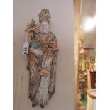 Saint Patrick Finely Decorated Porcelain Wall Figure 12 Inches High Approximately