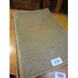 Large Folio Book Antique Continental with Various Plates etc