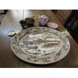 Various Assortment of Porcelain Items Including Platter As Photographed