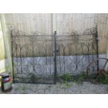 Pair of Iron Gates with Lattice Worked Design