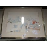 Arthur Gibney RHA Monuments One Limited Edition Print 15 Inches High x 23 Inches Wide