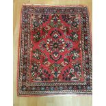 Neat Form Persian Pure Wool Rug with Floral Motif Decoration 24 Inches Wide x 34 Inches Long