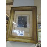 Antique Engraving Daniel OConnell Signed in Gilt Frame Approximately 8 Inches High x 5 Inches Wide
