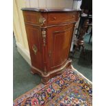 Kingswood Bow Front Side Cabinet with Brass Fixtures 25 Inches Wide x 35 Inches High
