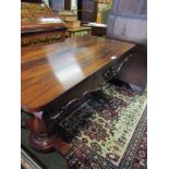 William IV Rosewood Library Table on Carved Claw Supports 48 Inches Wide x 28 Inches High