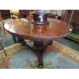 William IV Mahogany Occasional Table on Pillar Support 50 Inches Wide x 28 Inches High