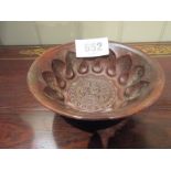 Neat Form Oriental Bowl with Worked Interior with Fluted Rim