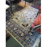 Persian Pure Wool Rug of Good Size Patterned Borders and Central Medallion Motif 8ft 2 Inches x 10ft