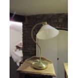 Brushed Brass Table Lamp Modern 18 Inches High