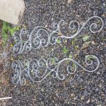 Pair of Wrought Iron Scroll Form Brackets Each 26 Inches Wide Long Approximately