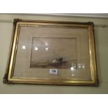 Victorian Watercolour in Gilded Frame by Francis Barry 10 Inches x 12 Inches Approximately
