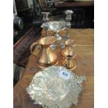 Various Items As Photographed Including Antique Silver Plated Fruit Taza with Hoop Carry Handle