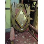 Antique Horse Shoe Hall Mirror 24 Inches High Approximately