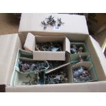 Various Assortment of Vintage and Antique Cast Metal Pewter Painted Toy Figures to Include Zulu