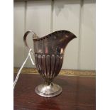Solid Silver Creamer with Chased Body of Neat Form