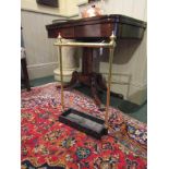 Edwardian Brass Umbrella Stand with Spill Tray and Urn Motifs 22 Inches High