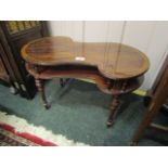 Antique Shaped Form Coffee Table with Open Design on Chased Supports 30 Inches Wide x 19 Inches