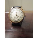 9CT Gold Cased Mens Trebex Wristwatch