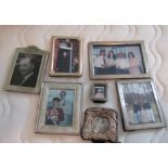 Seven Solid Silver Mounted Photograph Frames Various Sizes Largest Approximately 6 Inches x 4