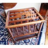 Victorian Mahogany Bobbin Frame Canterbury of Open Frame Design Approximately 20 Inches Wide
