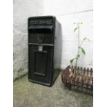 Cast Metal Postbox Wall Mounted with Harp Insignia to Front Approximately 24 Inches High